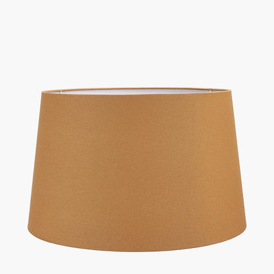 Pacific Lifestyle Lighting Winston 40cm Mustard Handloom Tapered Cylinder Shade House of Isabella UK