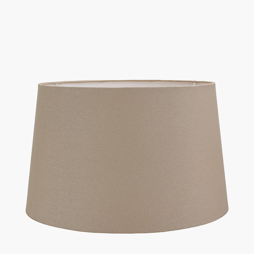 Winston 40cm Taupe Handloom Tapered Cylinder Shade.