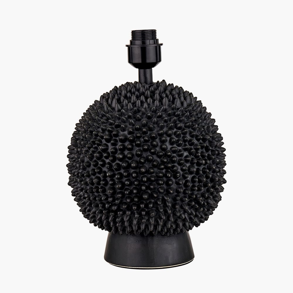 Wrenley Black Ceramic Sea Urchin Table Lamp Base.