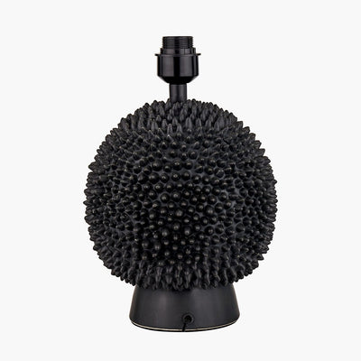 Pacific Lifestyle Lighting Wrenley Black Ceramic Sea Urchin Table Lamp Base House of Isabella UK