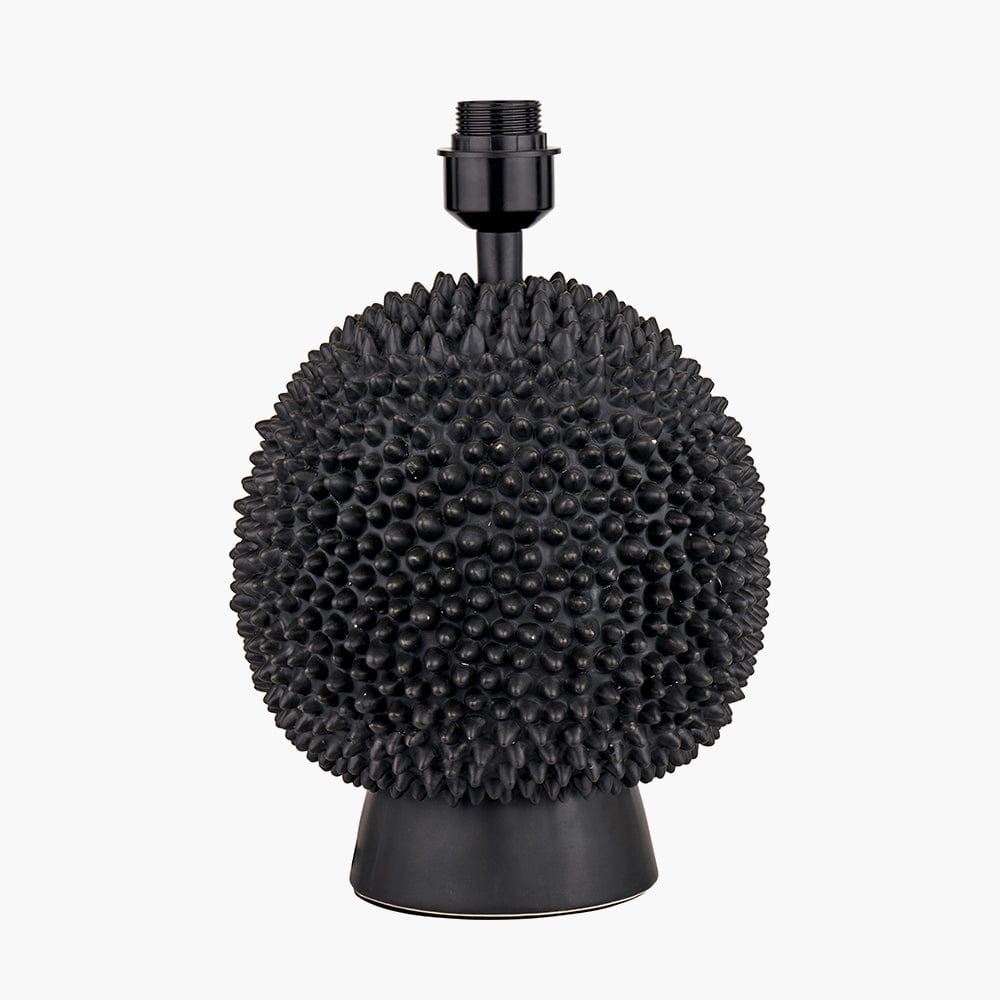 Wrenley Black Ceramic Sea Urchin Table Lamp Base.