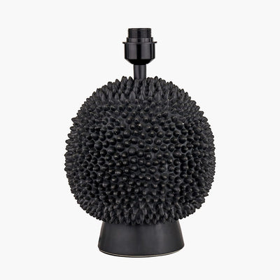 Pacific Lifestyle Lighting Wrenley Black Ceramic Sea Urchin Table Lamp Base House of Isabella UK