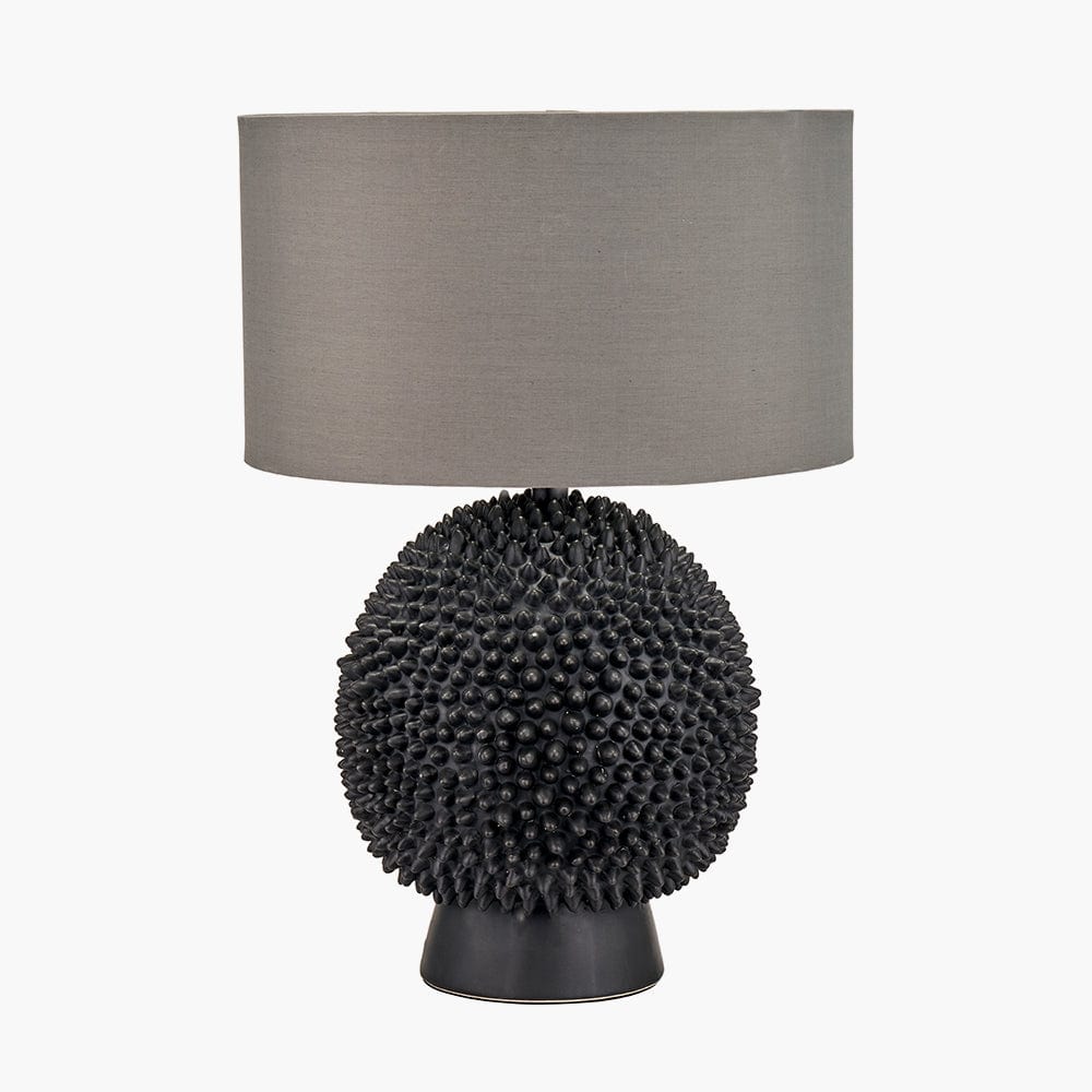 Wrenley Black Ceramic Sea Urchin Table Lamp Base.