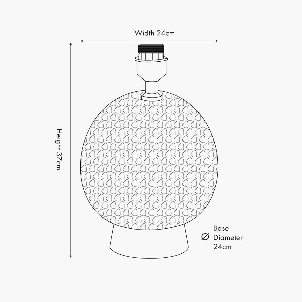 Wrenley Black Ceramic Sea Urchin Table Lamp Base.