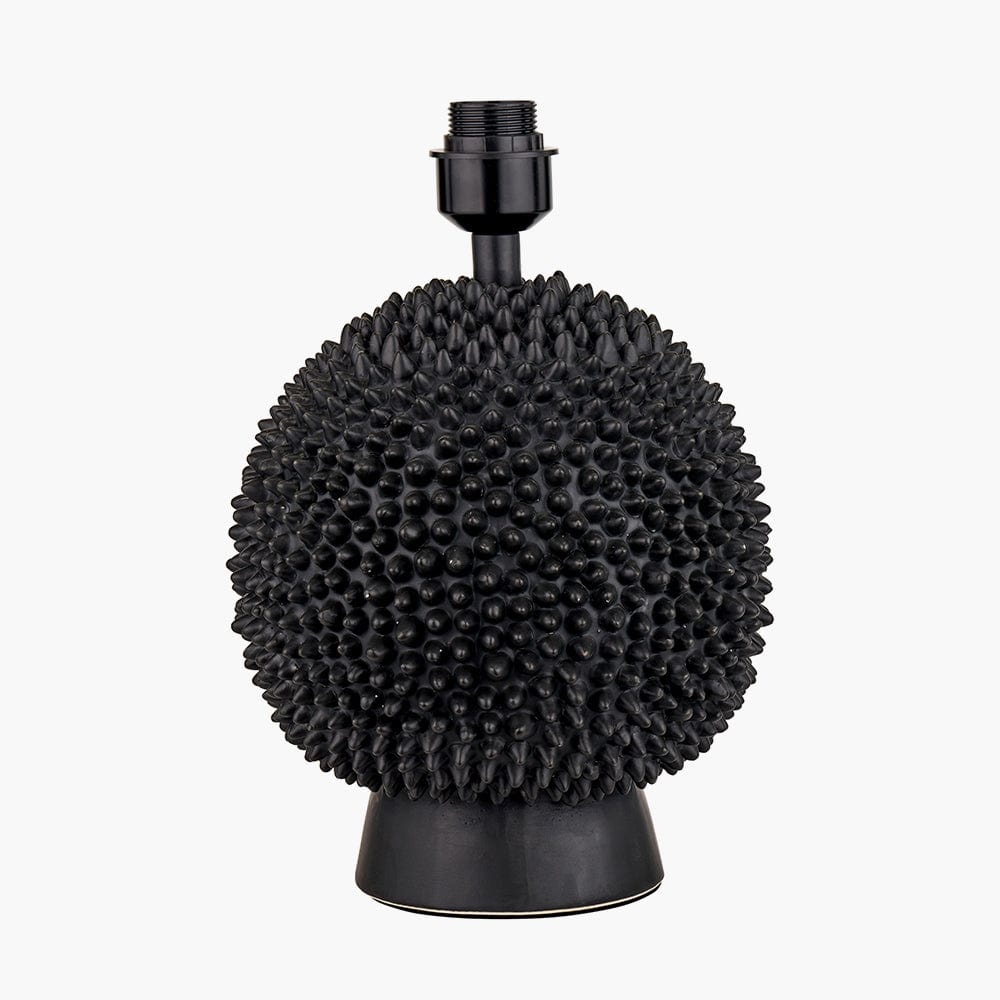 Pacific Lifestyle Lighting Wrenley Black Ceramic Sea Urchin Table Lamp Base House of Isabella UK