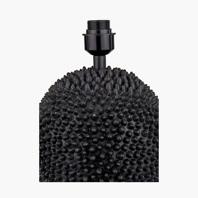 Pacific Lifestyle Lighting Wrenley Black Ceramic Sea Urchin Table Lamp Base House of Isabella UK