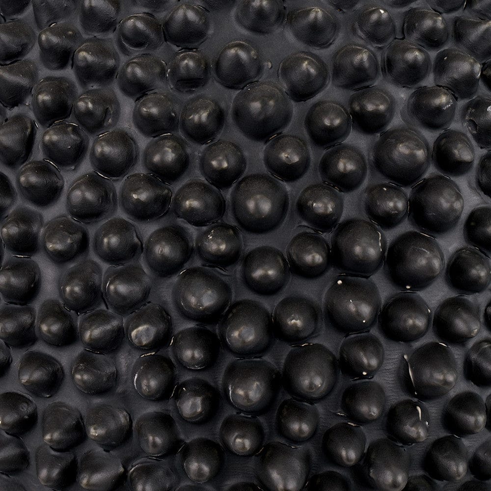 Wrenley Black Ceramic Sea Urchin Table Lamp Base with Henry 35cm White Handloom Cylinder Lampshade.