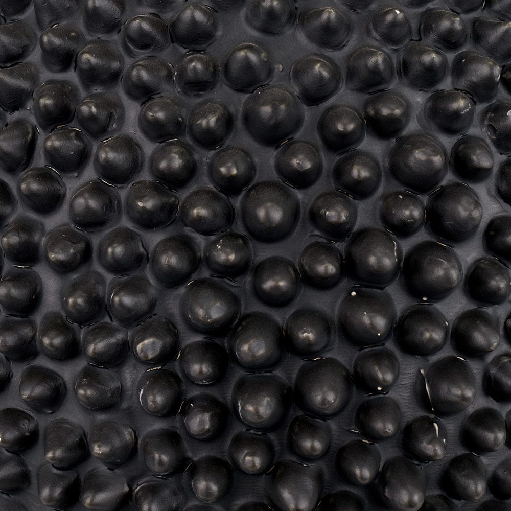 Wrenley Black Ceramic Sea Urchin Table Lamp Base with Henry 35cm White Handloom Cylinder Shade.