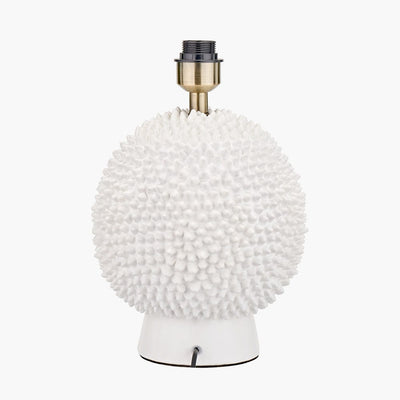 Pacific Lifestyle Lighting Wrenley Cream Ceramic Sea Urchin Table Lamp Base House of Isabella UK