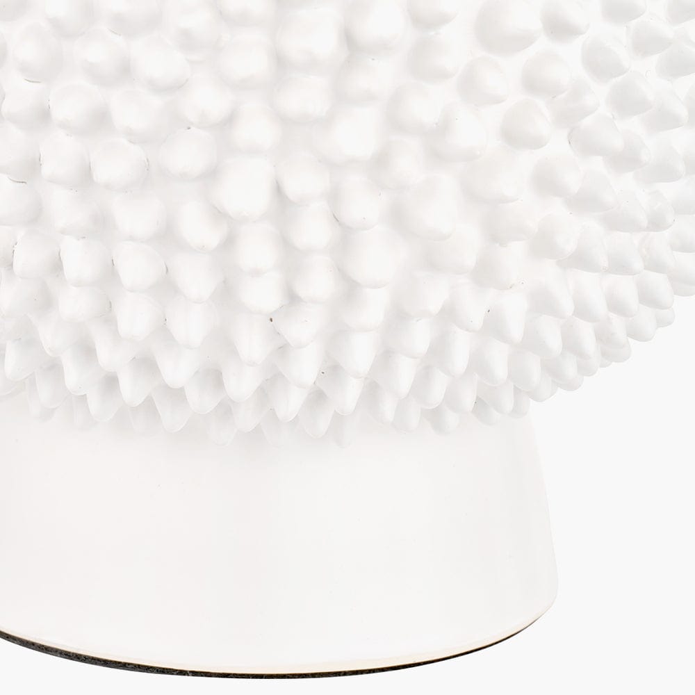 Pacific Lifestyle Lighting Wrenley Cream Ceramic Sea Urchin Table Lamp Base House of Isabella UK