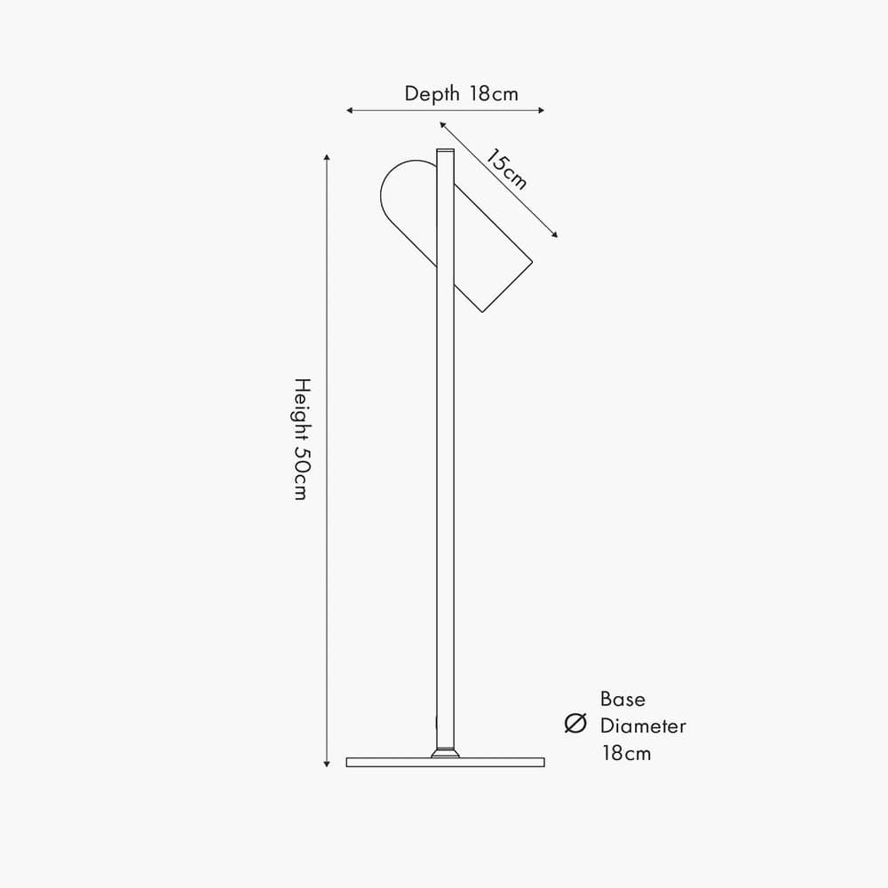 Xena Black and Rose Gold Metal LED Table Lamp.