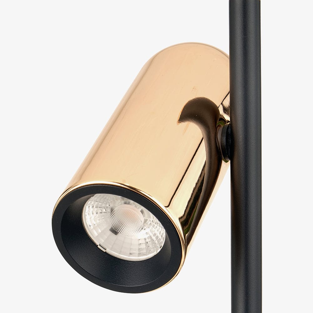 Xena Black and Rose Gold Metal LED Table Lamp.