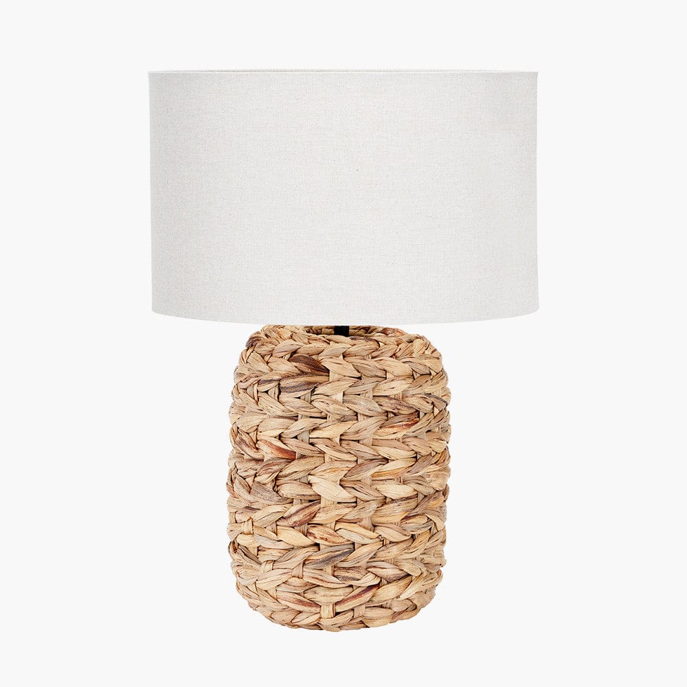 Zadi Natural Plaited Tall Water Hyacinth Table Lamp.