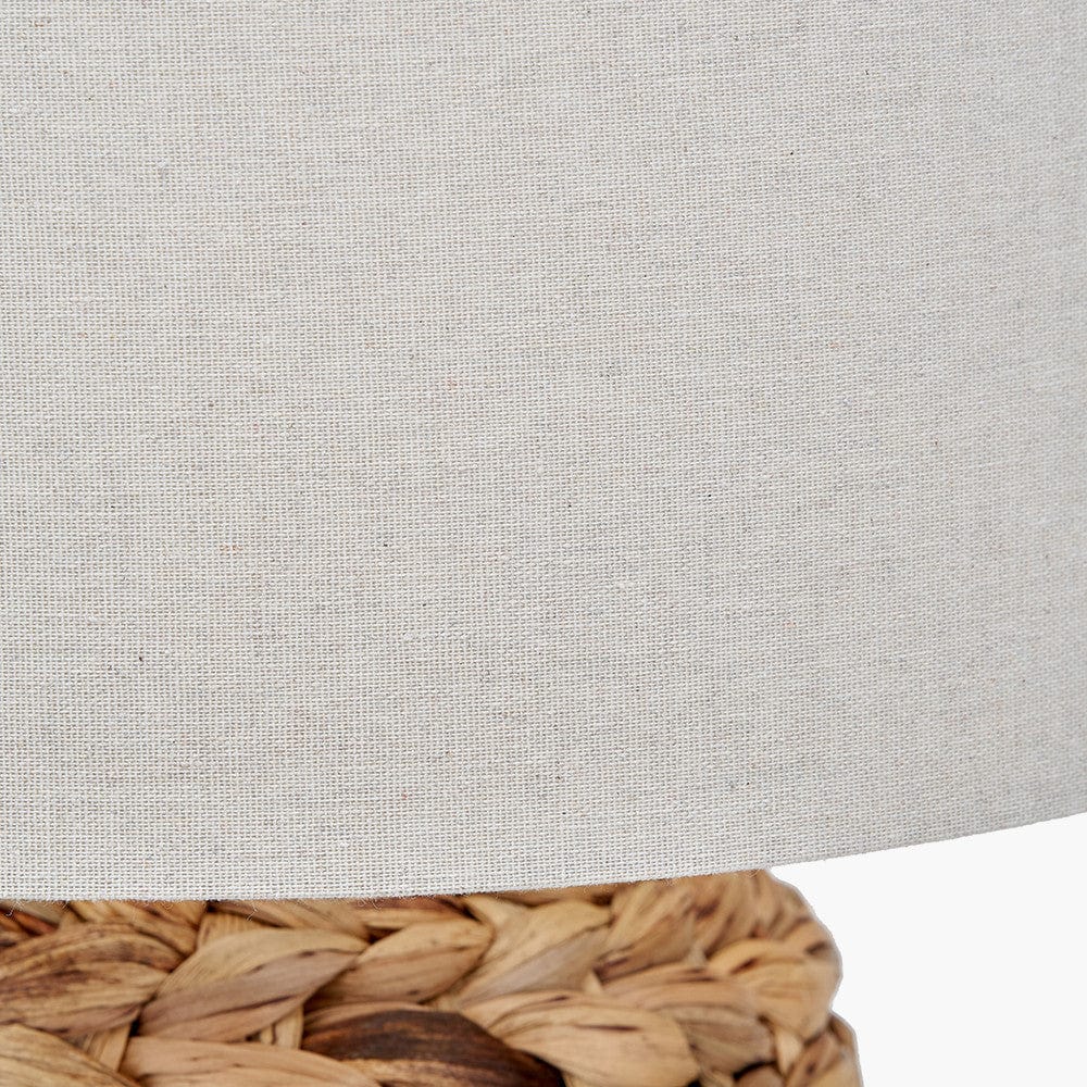 Zadi Natural Plaited Tall Water Hyacinth Table Lamp.