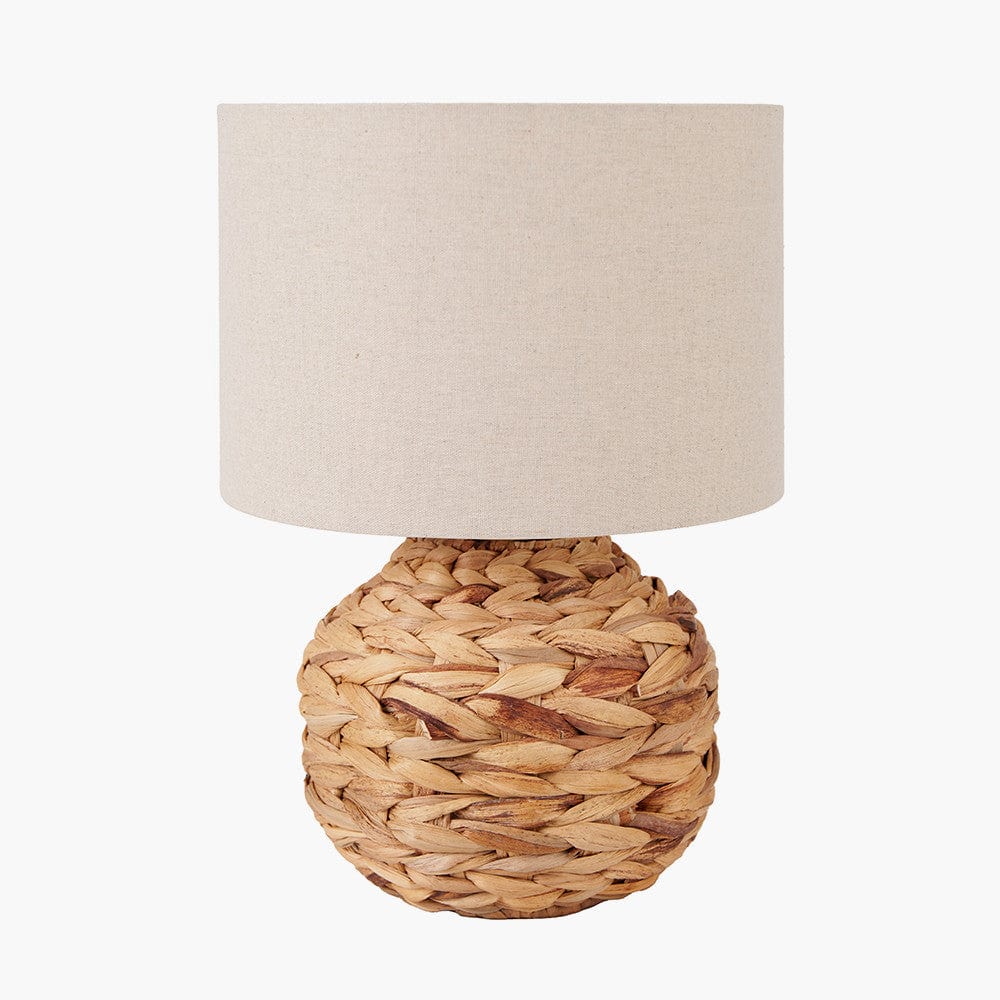 Zadi Natural Plaited Water Hyacinth Table Lamp.