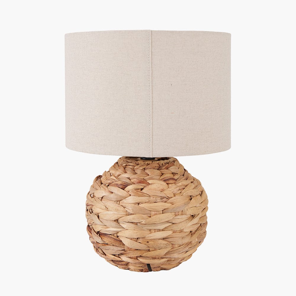 Zadi Natural Plaited Water Hyacinth Table Lamp.
