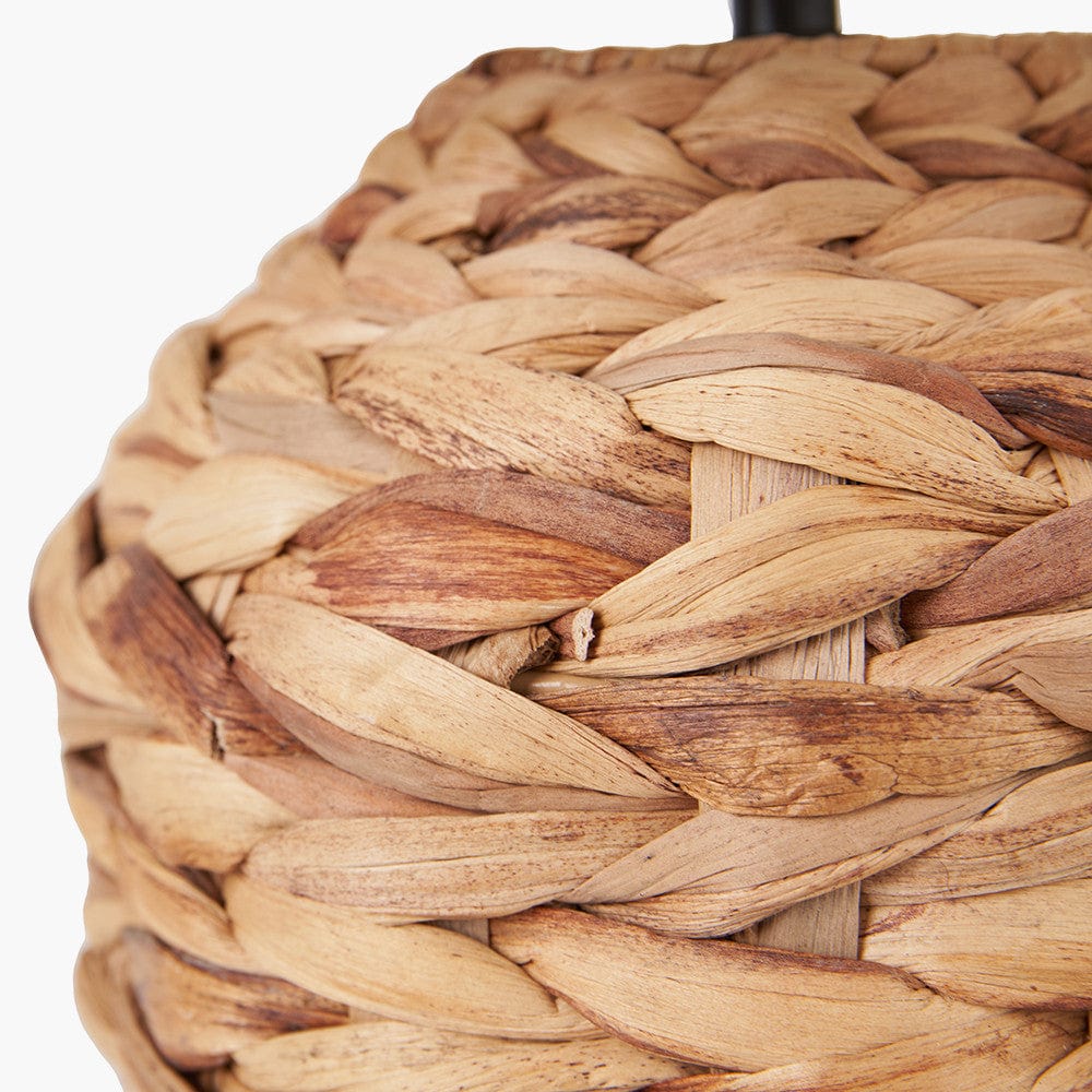 Zadi Natural Plaited Water Hyacinth Table Lamp.