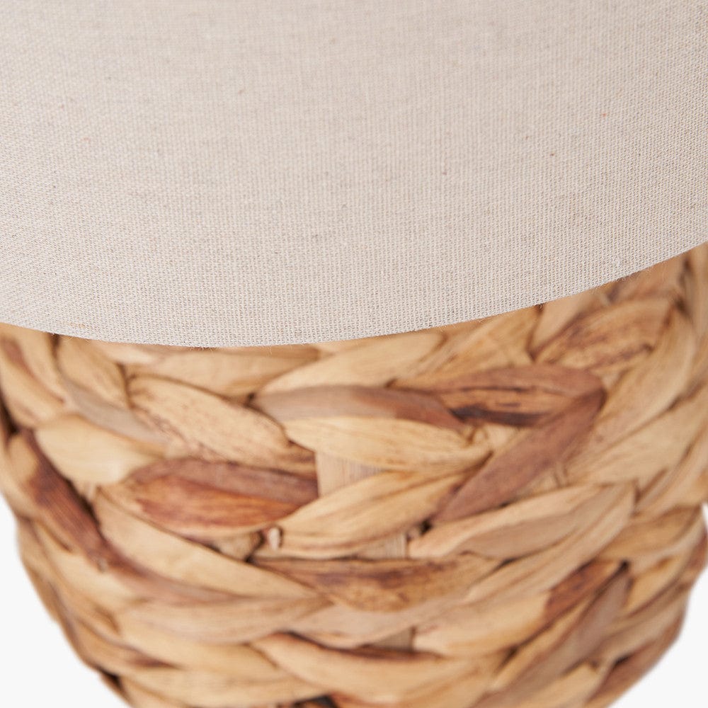 Zadi Natural Plaited Water Hyacinth Table Lamp.