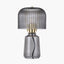 Pacific Lifestyle Lighting Zandra Grey Ribbed Glass Table Lamp House of Isabella UK