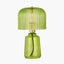 Pacific Lifestyle Lighting Zandra Spring Green Ribbed Glass Table Lamp House of Isabella UK