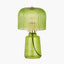 Pacific Lifestyle Lighting Zandra Spring Green Ribbed Glass Table Lamp House of Isabella UK