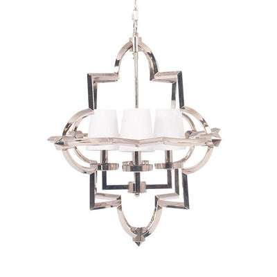 Pacific Lifestyle Lighting Zanetta Nickel Metal Four Shade Pendant House of Isabella UK