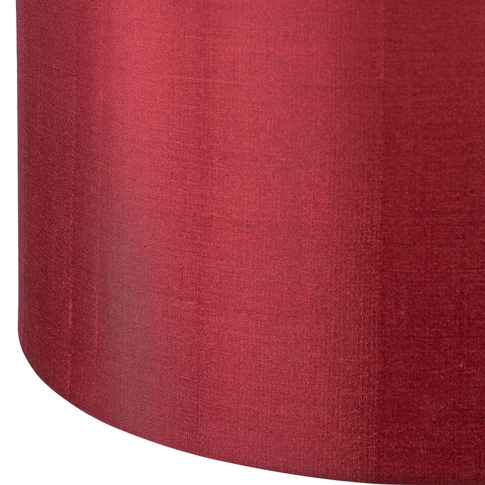 Pacific Lifestyle Lighting Zara 35cm Mulberry Silk Lined Cylinder Shade House of Isabella UK