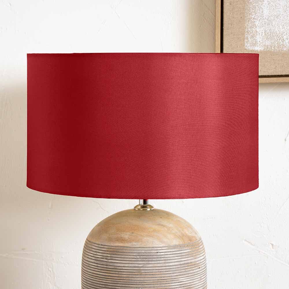 Pacific Lifestyle Lighting Zara 35cm Mulberry Silk Lined Cylinder Shade House of Isabella UK