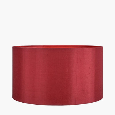 Pacific Lifestyle Lighting Zara 35cm Mulberry Silk Lined Cylinder Shade House of Isabella UK