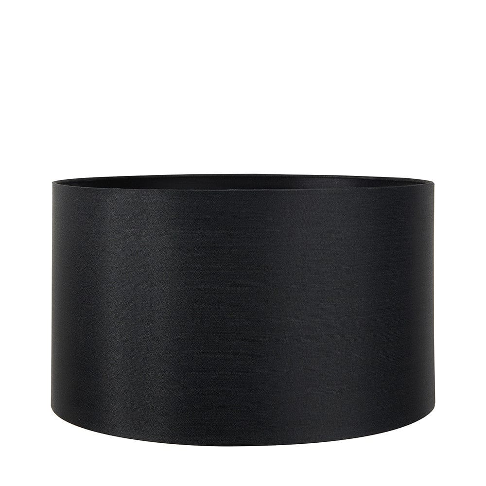 Pacific Lifestyle Lighting Zara 40cm Black Silk Cylinder Drum Shade House of Isabella UK