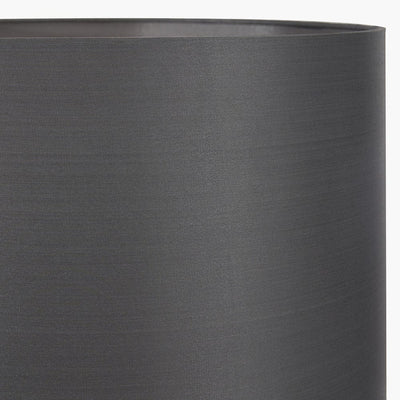 Pacific Lifestyle Lighting Zara 40cm Steel Grey Silk Lined Cylinder Shade House of Isabella UK