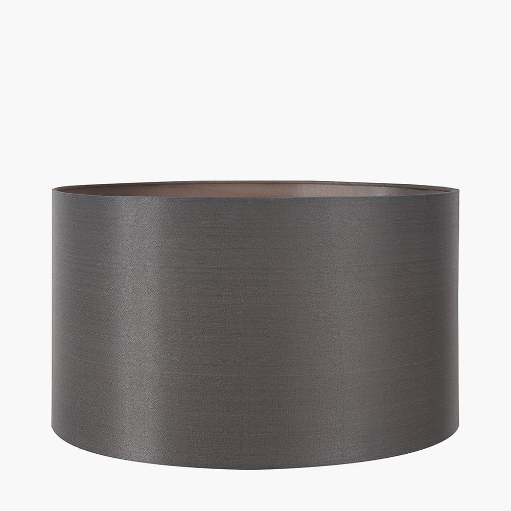Zara 40cm Steel Grey Silk Lined Cylinder Shade.