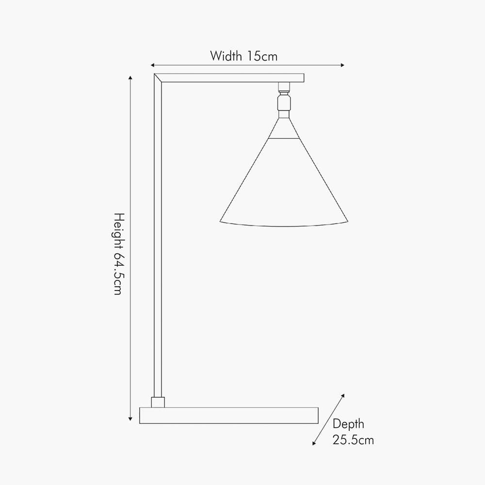 Zeta Matt Black and Antique Brass Table Lamp.