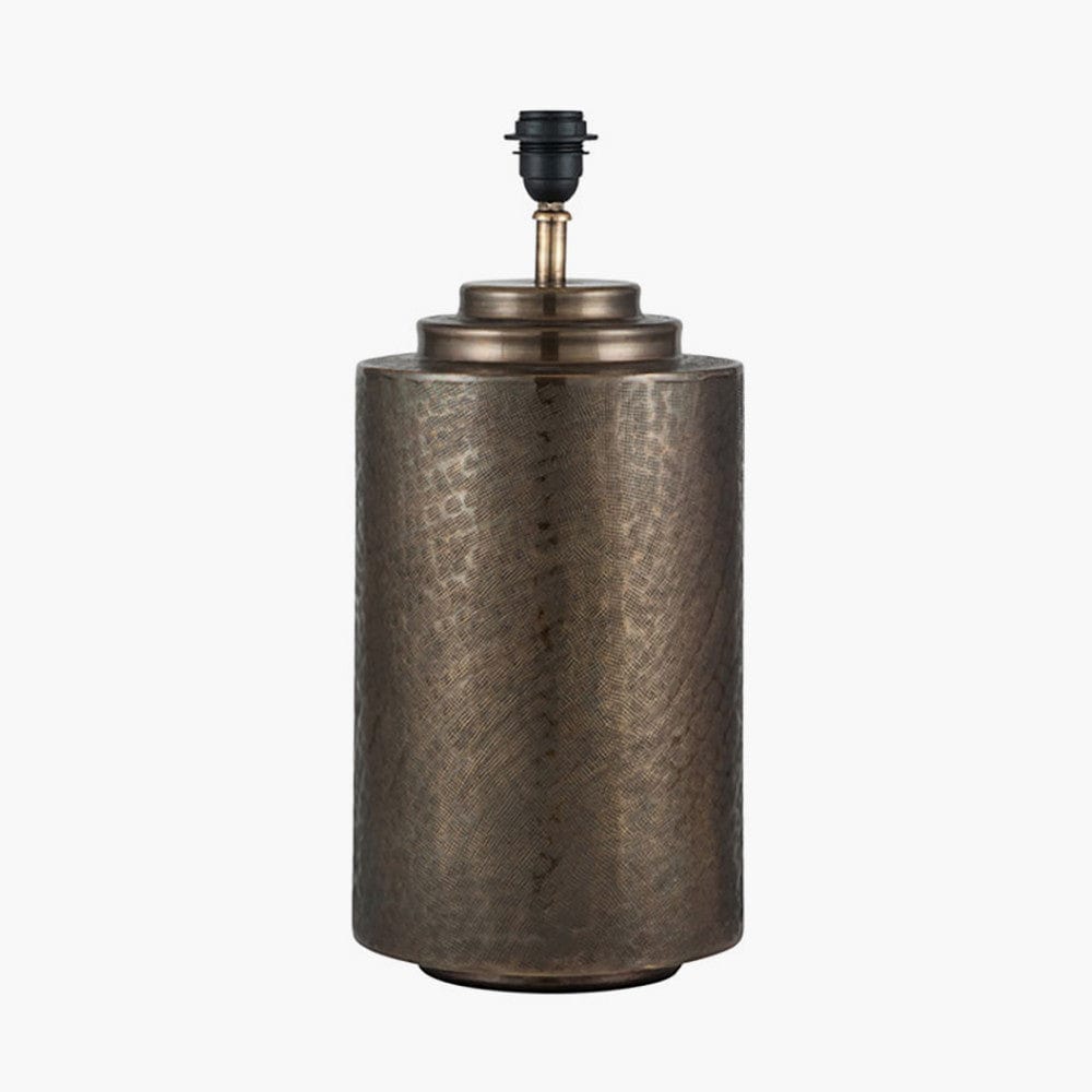 Zuri Large Antique Brass Metal Pot Table Lamp - Base Only.