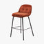 Alba Cinnamon Velvet and Black Metal Bar Stool | OUTLET.