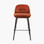 Alba Cinnamon Velvet and Black Metal Bar Stool | OUTLET.