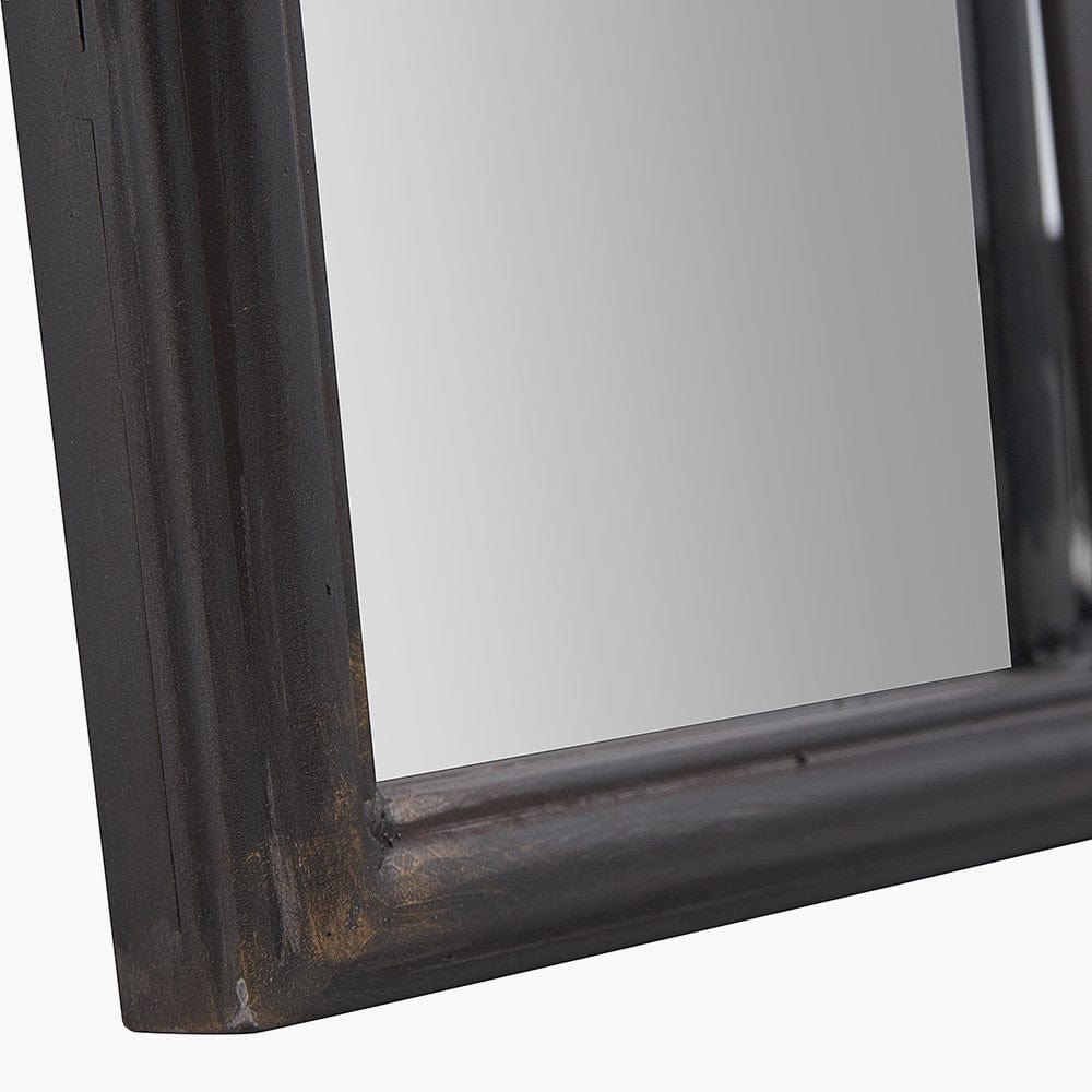 Antique Bronze  Metal Rectangular Floor Mirror.