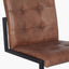 Pacific Lifestyle Living Arlo Vintage Brown Leather & Iron Buttoned Chair House of Isabella UK