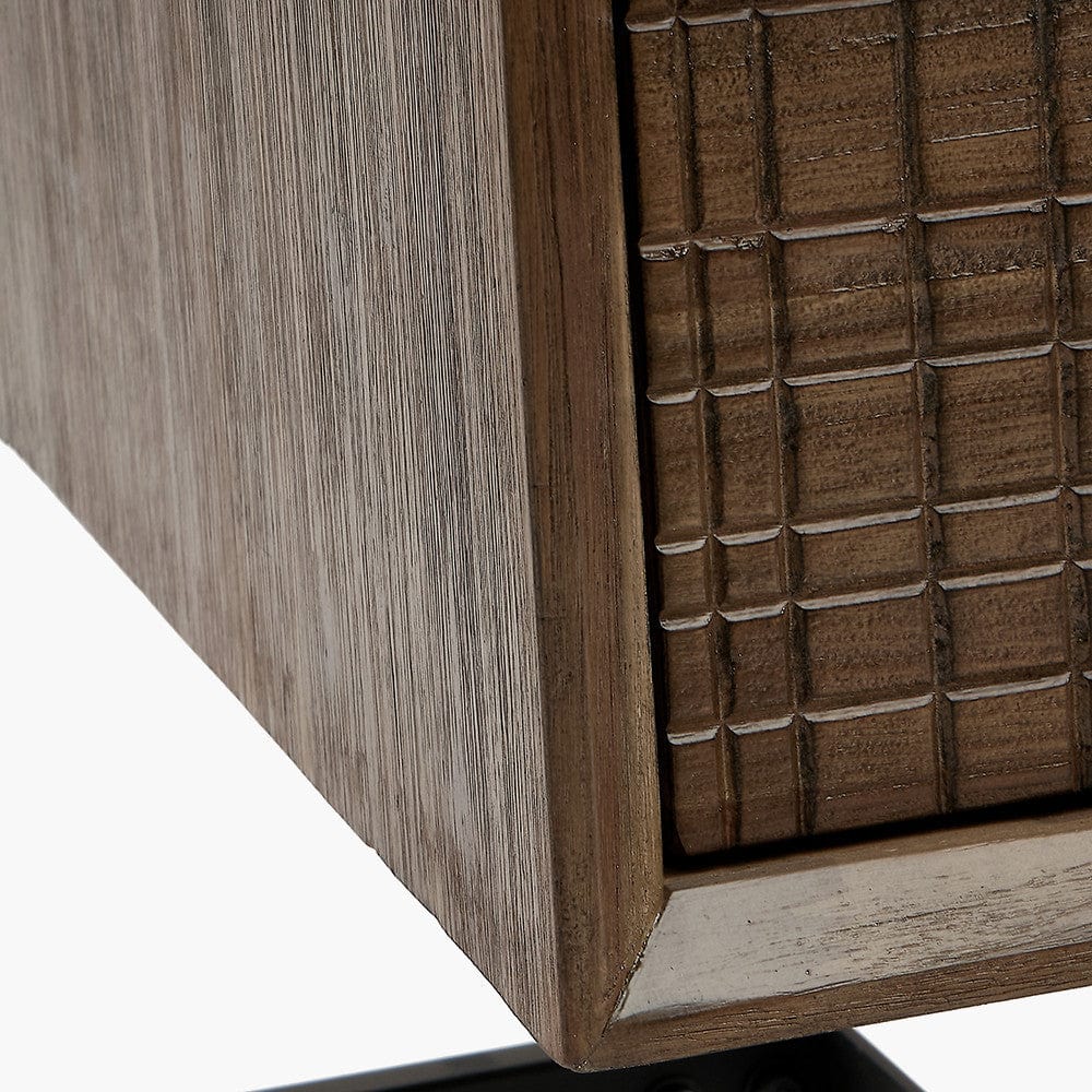 Arte Acacia Wood 2 Drawer Desk.