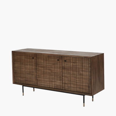 Pacific Lifestyle Living Arte Acacia Wood 3 Door Sideboard House of Isabella UK