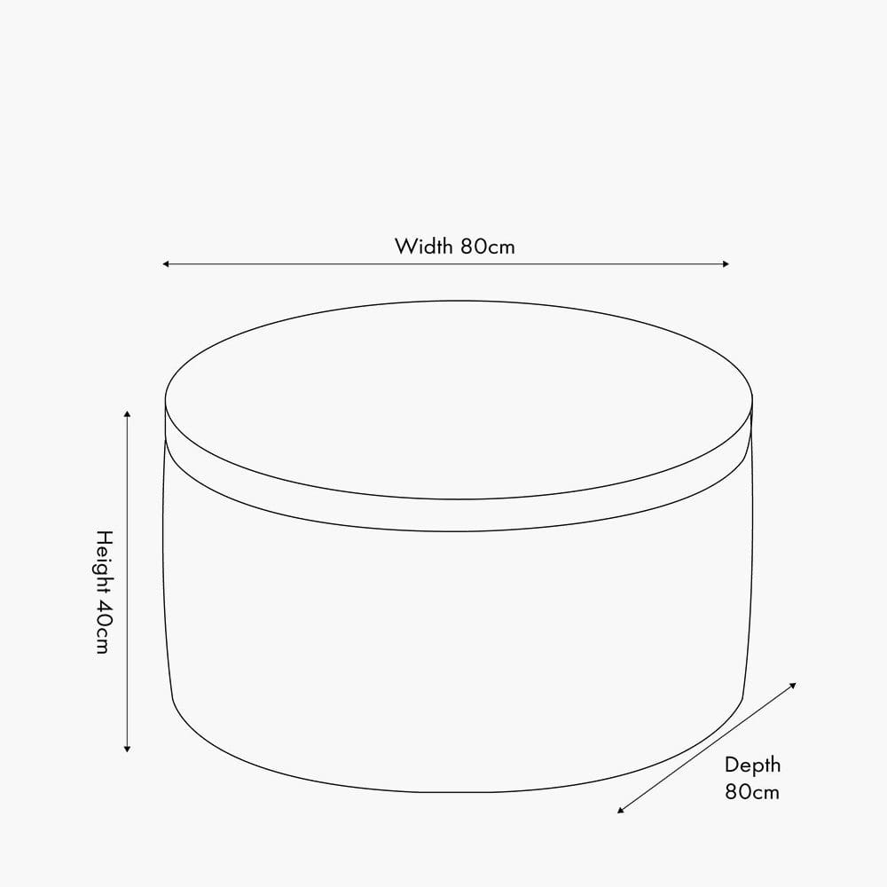 Arturo Peppercorn Leather Storage Pouffe.