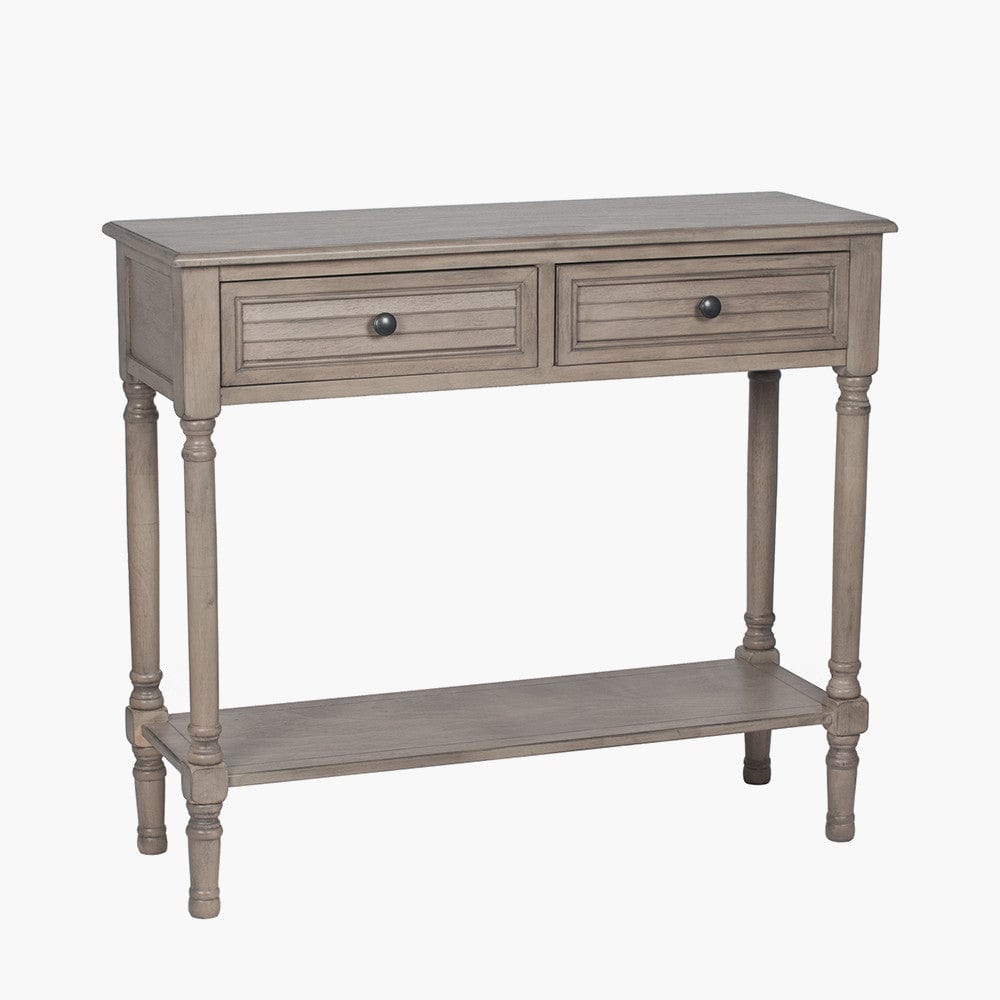 Pacific Lifestyle Living Ashwell Taupe Pine Wood Console Table K/D House of Isabella UK