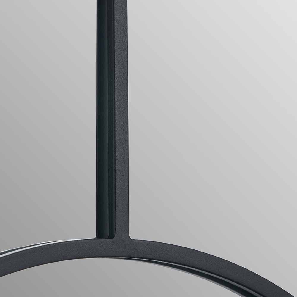 Black Metal 2 Half Moon Section Wall Mirror.