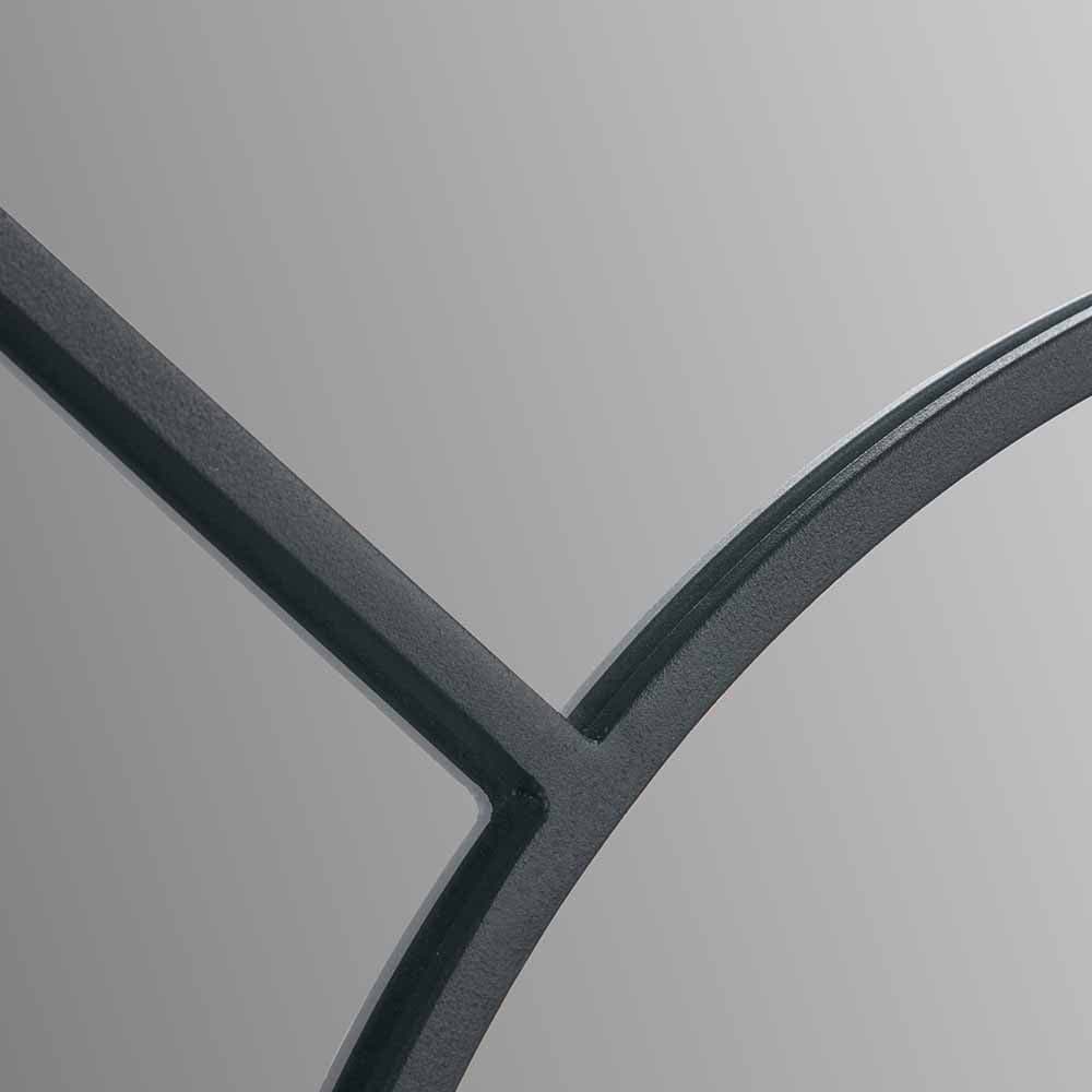 Black Metal 2 Half Moon Section Wall Mirror.