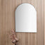 Black Metal Slim Frame Tall Arch Wall Mirror.