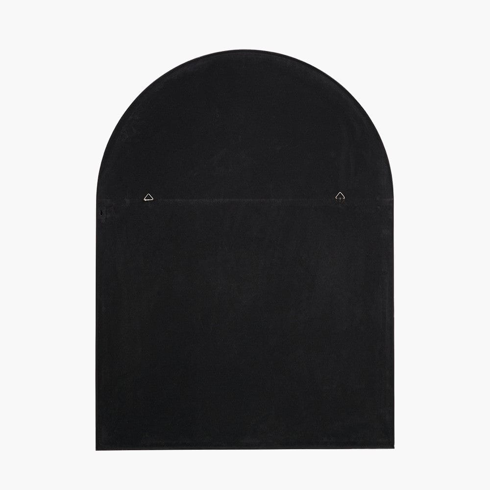 Black Metal Slim Frame Tall Arch Wall Mirror.