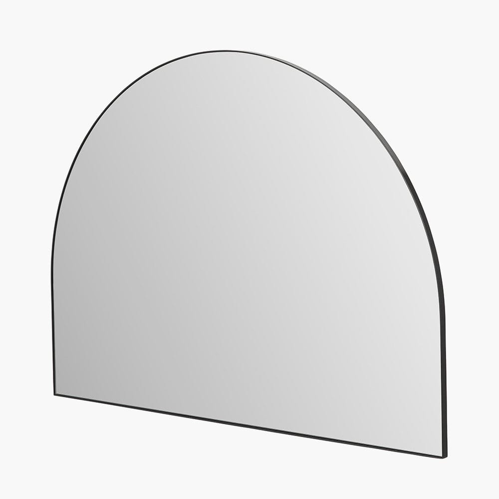 Black Metal Slim Frame Wide Arch Wall Mirror.
