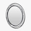 Black Metal Swirl Round Wall Mirror.