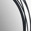 Black Metal Swirl Round Wall Mirror.