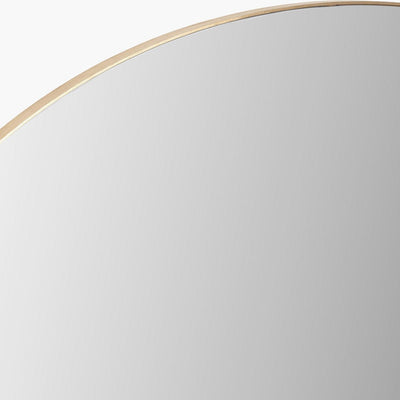 Pacific Lifestyle Living Brushed Gold Metal Slim Frame Wide Arch Wall Mirror House of Isabella UK